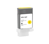 ForgeCore Compatible con IPF670 IPF680 IPF685 IPF770 IPF780 IPF785 PFI-107 PFI107 Cartucho de Tinta Recargable 130ml 6colors Reemplazo de terceros universales(1Pc Yellow)