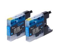 ForgeCore Compatible con los de DCP-J525W J725DW MFC-J430W J625DW J6510 J6710 J6910 J825 J5910DW.(2pcs Cyan)