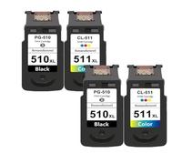 ForgeCore Compatible con PG510 CL511 Cartucho de Tinta para PG 510 PG-510 CL 511 IP 2700 MP250 MP270 MP280 480 MX320 330 MX340(2Black 2Color)