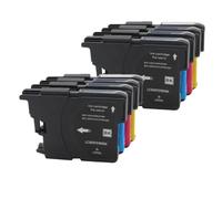 ForgeCore LC985 LC980 LC1100 Cartucho de 4 Paquetes Compatible con Suministros de Impresora DCP-J140W 145C 165C 195C 197C 385C 390CN MFC-J265W J410 J415W J220(2Set)