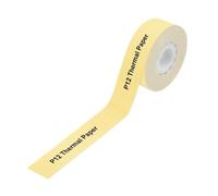 ForgeCore Papel de Etiqueta Continuo Autoadhesivo de 15 mm x 7 m Compatible con Pristar P12 Marklife P12(Yellow Label)