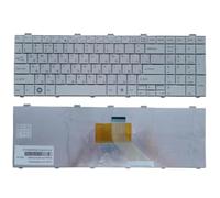 ForgeCore Reemplazo de Teclado de Ordenador portátil para Modelos Lifebook AH530 AH531 NH751 A530 A531 número de Pieza 8K1927225B diseño Ruso de EE. UU.(White RU)