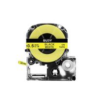 ForgeCore Tubo termorretráctil de 3,5 mm, 5 mm, 11 mm SU5S SU5Y SU3W SU3Y SU11S SU11Y Compatible con para Fabricante de Etiquetas LW-300 LW-400 LK-4WBA5 LK-4YBA5(3.5mm Yellow)