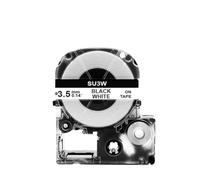 ForgeCore Tubo termorretráctil de 3,5 mm, 5 mm, 11 mm SU5S SU5Y SU3W SU3Y SU11S SU11Y Compatible con para Fabricante de Etiquetas LW-300 LW-400 LK-4WBA5 LK-4YBA5(3.5mm White)