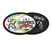 Forged Bison - Parche cierre VELCRO® mochila táctica "Life Death Burpees" - Para chaleco, cinturon y mochila militar - Parche de PVC para crossfit - Accesorio para gym