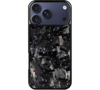 Forged Carbon Fiber Phone Case for iPhone 17 Pro Max, olor Clash Design, Glass Hard, All-Inclusive Shockproof Magnetic Wireless Charging Anti-Fall Protective Phone Case for MagSafe (15 Pro Max,Blue)