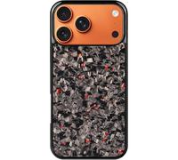 Forged Carbon Fiber Phone Case for iPhone 17 Pro Max, olor Clash Design, Glass Hard, All-Inclusive Shockproof Magnetic Wireless Charging Anti-Fall Protective Phone Case for MagSafe (15 Plus,Red)