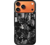 Forged Carbon Fiber Phone Case for iPhone 17 Pro Max, olor Clash Design, Glass Hard, All-Inclusive Shockproof Magnetic Wireless Charging Anti-Fall Protective Phone Case for MagSafe (11 Pro,Black)