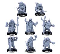 Forged Terrain Turtle Folk Miniatures Set - 8 aventureros de tortuga de fantasía para juegos de rol | Personajes jugables a escala de 28 mm | DnD, juegos de guerra de mesa | Miniaturas épicas con