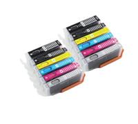 ForgediY 12 Piezas 2 Juegos compatibles con Suministros de Impresora PGI-550 CLI-551 BK C M Y GY para el número de Pieza PGI-550 CLI-551 MG6350 MG7150 MG7550 IP8750