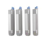 ForgediY Cartucho de tóner 44844505 44844512 Compatible con Okidata C831n C831dn C831cdtn C841cdtn 4 Piezas(44844509 10 11 12)