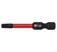 ForgeFast TORX® - Broca de Impacto, Punta Destornillador Compatible con TX25 x 50 mm (tarjeta 2)