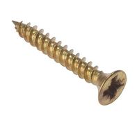 Forgefix CSK586EB Electro Brass Tornillo Pozi de uso general avellanado, 3,5 x 16 mm