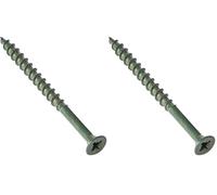 Forgefix DS4560 Tornillo de Cubierta Pozi Compatible con ST Verde anticorrosión, 4,5 x 60 mm, Caja de 200 (Paquete de 2)