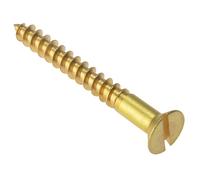 ForgeFix Tornillos de Latón para Madera con Ranura, 1.75in x 10, Caja de 200