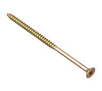 Forgefix MPS6150Y Tornillo Multiusos Compatible con Pozi CSK ST ZYP 6,0 x 150 mm, Caja de 100, Amarillo pasivado, 6 x 150 mm