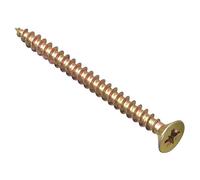 Forgefix MPS660Y Tornillo Multiusos Compatible con Pozi CSK ST ZYP 6,0 x 60 mm, Caja de 100, Amarillo pasivado, 6 x 60 mm