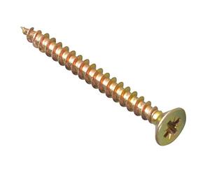 ForgeFix Multi-Purpose Single Thread Screws | 5.0 x 55mm | Zinc Yellow Passivated | Box 200