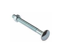 ForgeFix Pernos de carro | M8 x 180 mm | chapados en zinc | Bolsa 10