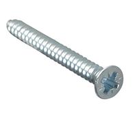 Forgefix Pozi CSK ZP - Tornillo autoadhesivo (12 unidades, 1,1/2"x8)