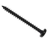 Forgefix Spectre PZ - Tornillo de madera compatible con cacerola, color negro, 4 x 40 mm, caja 200, cuenta con una cacerola, compatible con pozidrive, cabeza empotrada, totalmente roscada con una