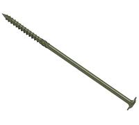 Forgefix SPECTRE - Tornillos de fijación de madera de 8 x 275 mm, color verde, tornillos de madera resistentes, caja de 25 unidades, alto par de torsión, uso exterior