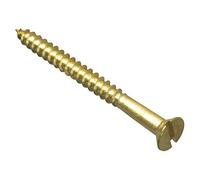 Forgefix - Tornillo de madera ranurado CSK latón 2,1/2" x 12 Forge Pack 4