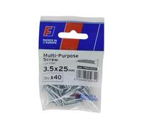 Forgefix Tornillo Pozi multiusos CSK ST ZP 3,5 x 25 mm ForgePack 40, utilizado en todos los oficios, incluyendo carpintería, electricidad y fontanería