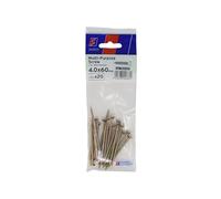 Forgefix Tornillo Pozi multiusos CSK ST ZP 4,0 x 60 mm, ForgePack 20, utilizado en todos los oficios, incluyendo carpintería, electricidad y fontanería