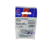 Forgefix Tornillo Pozi multiusos CSK ST ZP 5.0 x 30 mm ForgePack 10, utilizado en todos los oficios, incluyendo carpintería, electricidad y fontanería