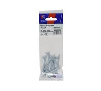Forgefix Tornillo Pozi multiusos CSK ST ZP 5,0 x 60 mm, ForgePack 10, utilizado en todos los oficios, incluyendo carpintería, electricidad y fontanería