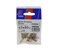 Forgefix Tornillo Pozi multiusos CSK ST ZYP 4,0 x 50 mm ForgePack 10, son adecuados para numerosas aplicaciones de ferretería, carpintería, electricidad y fontanería.