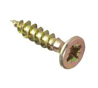ForgeFix Tornillos multiuso de rosca única | 4,0 x 17 mm | Zinc amarillo pasivado | Caja 200