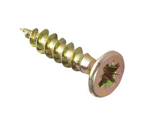 ForgeFix Tornillos multiuso de rosca única | 4,0 x 17 mm | Zinc amarillo pasivado | Caja 200