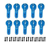 Forgekael 1 10 Uds 23T 24T 25T M3 Cuerno de Brazo Servo de Metal Compatible con Modelos de Coche RC a Escala 1 10 reemplazo del Mercado de Accesorios Futaba(10pcs 23T)