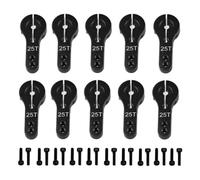 Forgekael 1 10 Uds 23T 24T 25T M3 Cuerno de Brazo Servo de Metal Compatible con Modelos de Coche RC a Escala 1 10 reemplazo del Mercado de Accesorios Futaba(10pcs 25T)