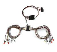 Forgekael 1 8 1 10 RC de automóviles 16 de luz Señales de de lámpara Delantera y Trasera Luces de Freno Reemplazo del posventa