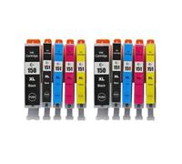 Forgekael 15 Uds PGI150 CLI151 Cartucho de Tinta Compatible PGI 150 CLI 151 para MG7510 IP7210 IP8710 MX721 Ix6810(2sets (10pcs))