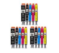 Forgekael 15 Uds PGI150 CLI151 Cartucho de Tinta Compatible PGI 150 CLI 151 para MG7510 IP7210 IP8710 MX721 Ix6810(3sets (15pcs))