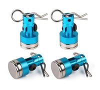 Forgekael 4 Piezas de Montaje de Cuerpo magnético de Metal con Pin Clips R para 1 10 Escala RC Car Compatible con comunes de Carreteras Fuera de la Carretera