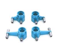 Forgekael 4pcs Copa de dirección Delantera y Trasera de Metal Compatible con Modelos de automóviles RC 284131 K969 K979 K989 K999 P929 P939 1 28 Cala de reemplazo del Mercado de Accesorios(Blue)
