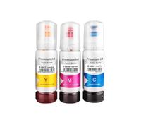 Forgekael 544 T544 Color Botella Compatible Tinta de Recarga a Base de Agua Paquete de 4 compatibles con Suministros de Impresora L1210 L1250 L3110 L3150 L3210 L3250(3PC CMY)