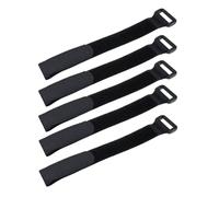 Forgekael 5pcs Correas de Atado Antiskid Negras compatibles con automóviles RC y rastreadores 2x20cm 2x30cm Herramienta de fijación Universal para vehículos de Control Remoto(30cm)