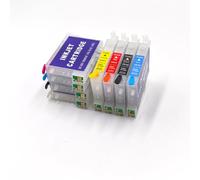 Forgekael Caja de Tinta Recargable T0540 T0549 Compatible con Cartucho de Tinta de R800 R1800