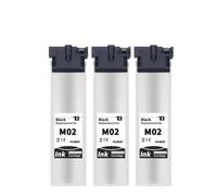 Forgekael Cartucho de Tinta 1 Uds 3 uds 5 uds 100ml M02 MO2 Compatible con WF M5299 WF M5799(3PCS-M02-100ml)