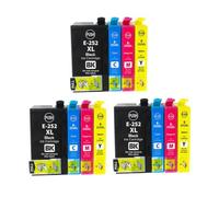 Forgekael Cartucho de Tinta 252XL Compatible con T252 Workforce WF-3620 WF3640 WF7110 WF7210 WF7610 WF7620 WF7710 WF7720(3sets)