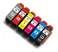 Forgekael Cartucho De Tinta 6Color T378 378XL T3791 Compatible con XP-8500 XP-8505 Xp-8600 Xp-8605 XP-8700(378 1Set)