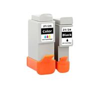 Forgekael Cartucho de Tinta BCI-21 24 Compatible con impresoras S100SP S200 S200x S200SP S20OSPx S300 S330 C70 C75 C80 B180C B210C B230C 5500T S100