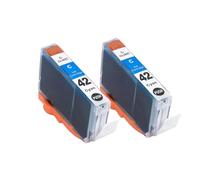 Forgekael Cartucho de Tinta Compatible CLI-42 CLI42 42 de 8 Colores con Chip Compatible con Suministros de Impresora Pro-100 100S para número de Pieza CLI-42(2PCS C-42 C)