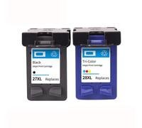 Forgekael Cartucho de Tinta Compatible Compatible con 27 28 Deskjet 3320 3322 3425 3450 3520 3550 3650 3650V 3651 3740 3744 3745 3845(1set HP27 28)